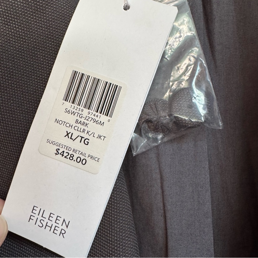 Eileen Fisher | Knee Length Tencel Trench Coat - Picture 9 of 12
